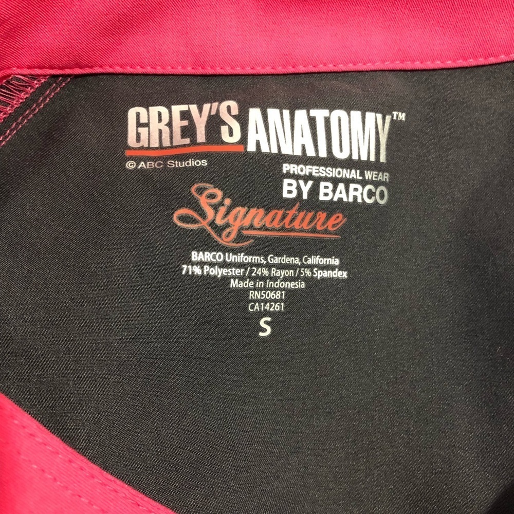 Gray’s anatomy nurse scrub Pink/gray top Small - Picture 8 of 11